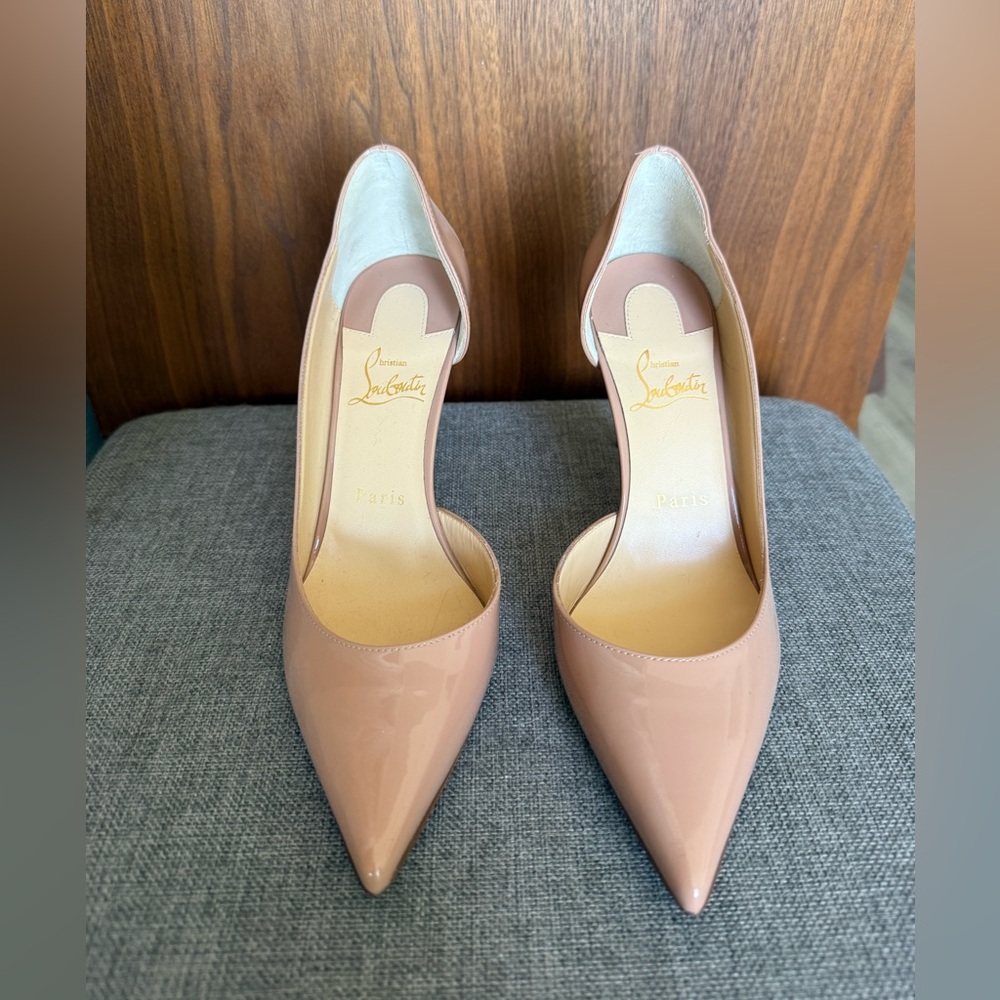 NWOT Christian Louboutin Nude Irizia 100mm Pointed Toe Pump - Picture 2 of 10